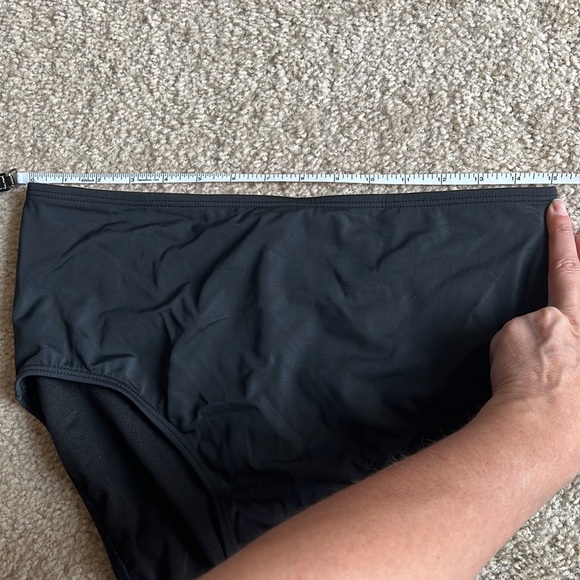 Jantzen Swim Suit bathing suit bottoms black high waist full coverage size 14 - Picture 6 of 10